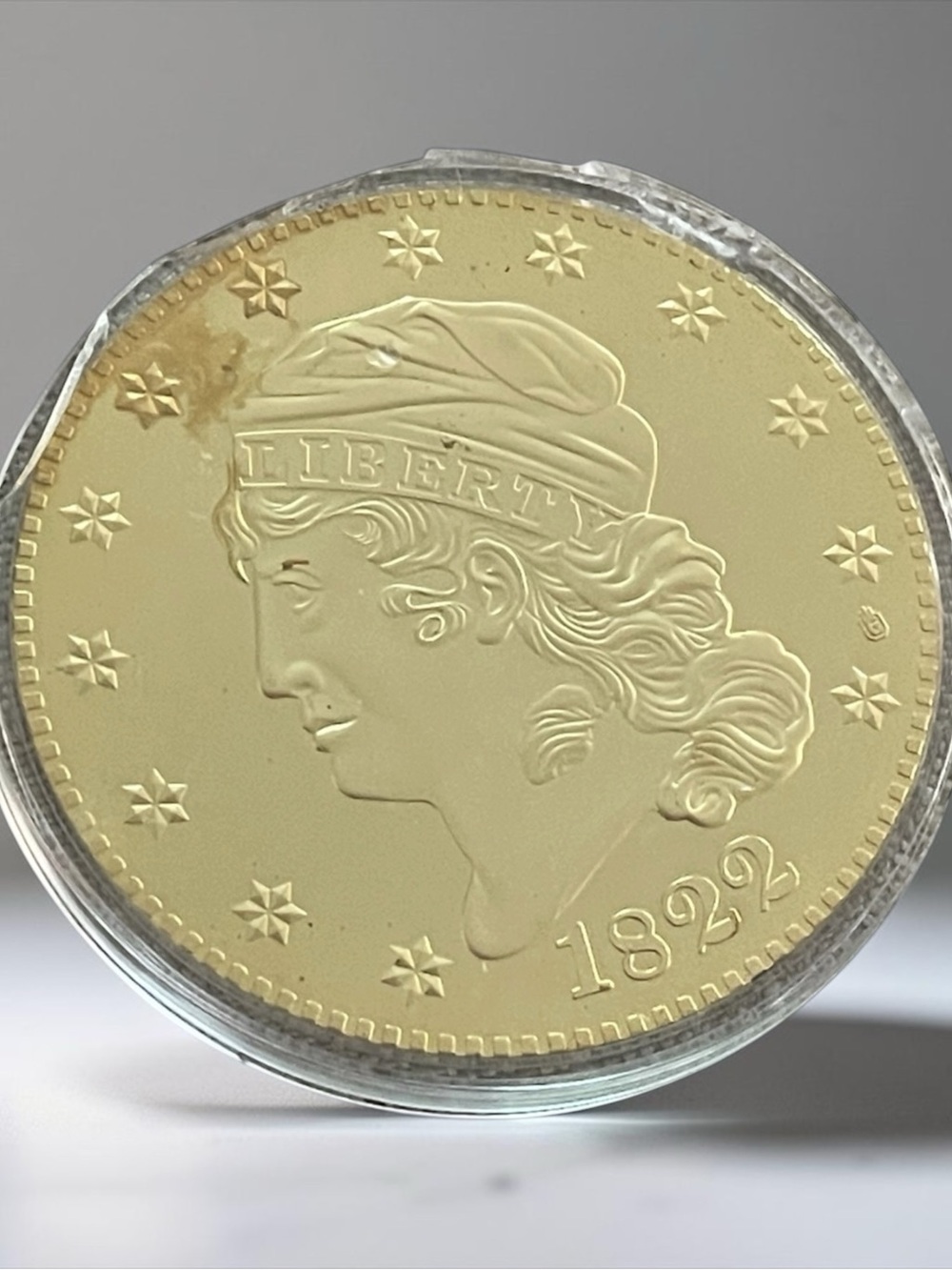 1822 Capped Bust Half Eagle $5 Liberty Coin Accent